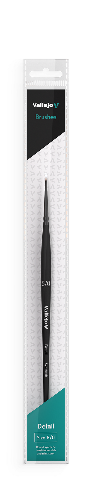 Vallejo Hobby Brushes: Detail Round Synthetic Brush No. 5/0