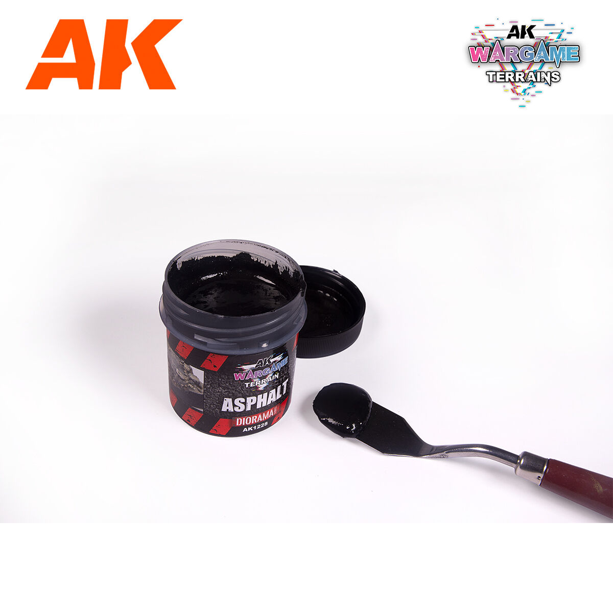 AK Interactive Wargame: Asphalt Terrain Paste 100ml