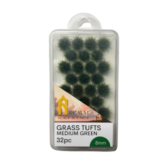 Grass Tufts Medium Green 8mm - 32pcs