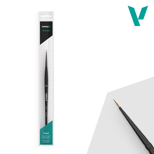 Vallejo Hobby Brushes: Detail Round Synthetic Brush No. 5/0
